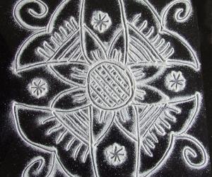 Rangoli: Apartment kolam