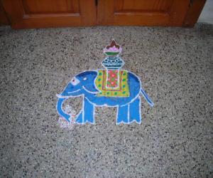 Dotted Rangoli/ Elephant