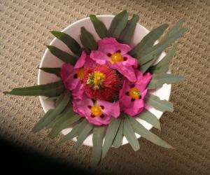 Rangoli: flower bowl