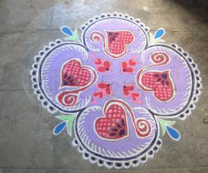 10 x 10 rangoli