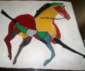 Rangoli: Bit Painting-horse