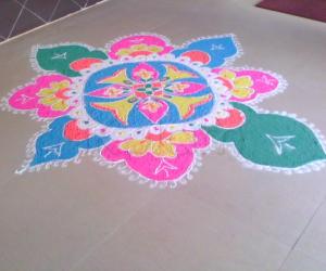 Rangoli: Rangoli done in Office