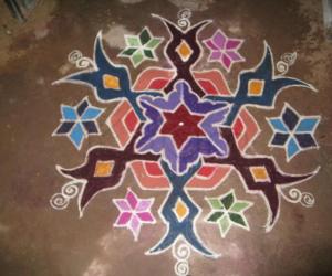 Rangoli: diamond kolam