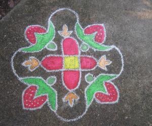 Strawberry Rangoli