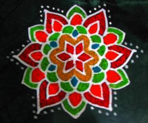 coconut poo rangoli