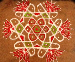 Simple chikku kolam