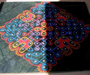 dotted chikku rangoli