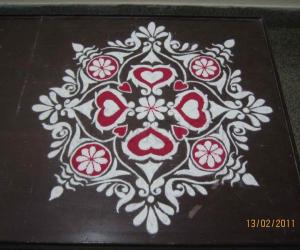 Rangoli: Valentine's Day Alpana