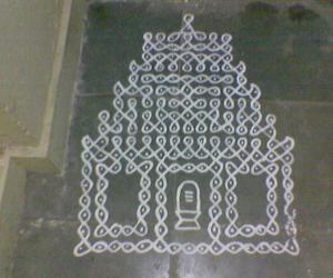 Maa kolam put during Thiruvathirai