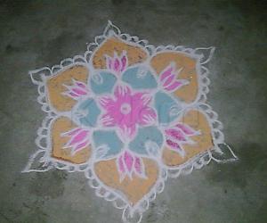 Flower rangoli