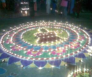 Rangoli: Karthigai Deepam Kolam