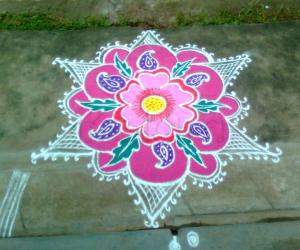 free hand rangoli