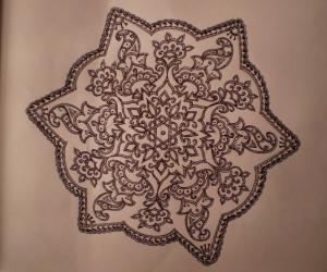 rangoli with mehandi design