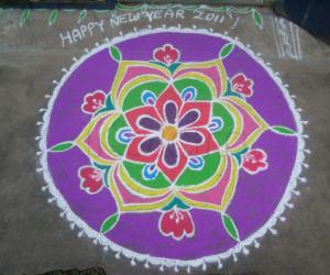 free hand rangoli