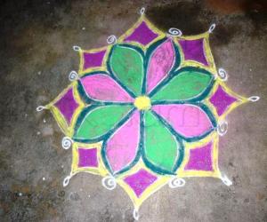 Simple Navarathri Rangoli