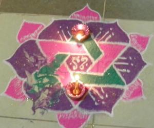 Laxmi pooja rangoli