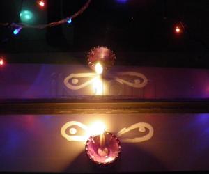 Rangoli: Diwali diya