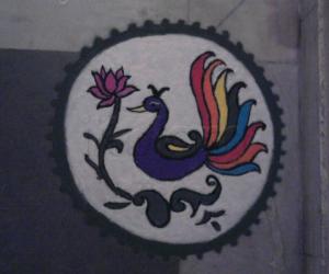 peacock rangoli