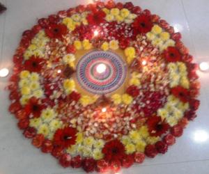 flower kolam for Diwali contest