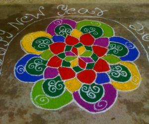 New Year rangoli