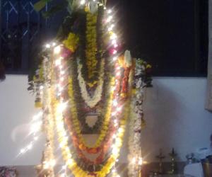 Rangoli: Decoration of  Satyanarayana  pooja