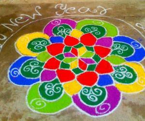 New year rangoli - 2011