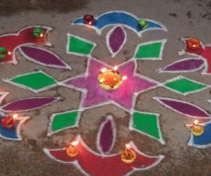 Rangoli: dotted kolam