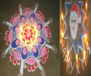 X mas rangoli