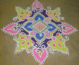 rangoli during boghi