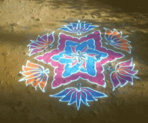 Rangoli: OUR NATIONAL FLOWER LOTUS