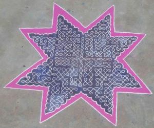 Rangoli: chikku kolam and dot pattern for contest