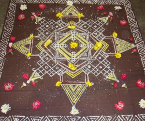 Chowkpurana or Padi kolam painting