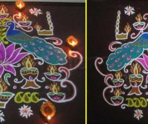 Rangoli: Karthigai Deepam Kolam