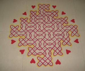 Valentines Day kolam