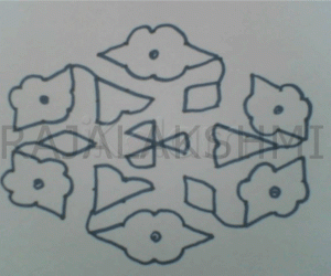 Dotted kolam 11 - 6