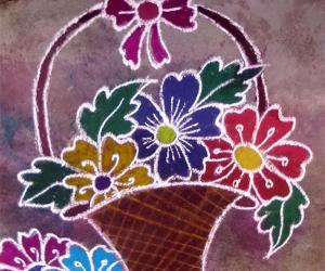 Rangoli: free hand drawing