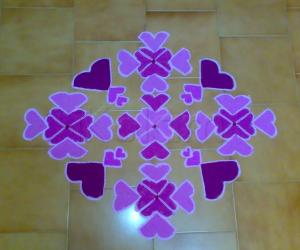 VALENTINE DAY KOLAM