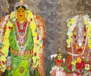 Rangoli: vinayagar and gowri pooja 