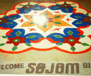 Crystal salt rangoli