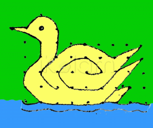 Beginners Rangoli - Duck