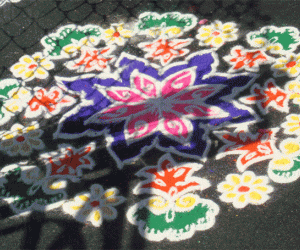 Free hand Rangoli