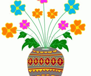 Rangoli: Flower pot