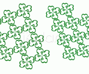 Rangoli: Four-leaved clover 