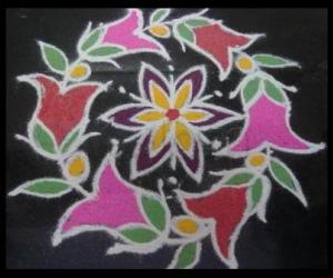 My small kitchen top kolam