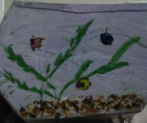 Rangoli: Metal basket painting-2(outside)