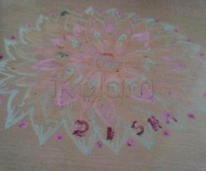 Rangoli done for wishing my darling daughter