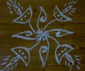 Simple dotted kolam