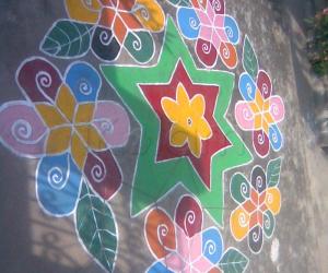 Dotted Rangoli kolam