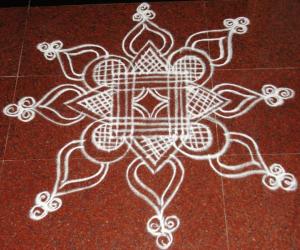 Simple Padi Kolam