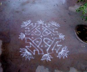 Rangoli: shiv ling